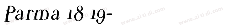 Parma 18 19字体转换